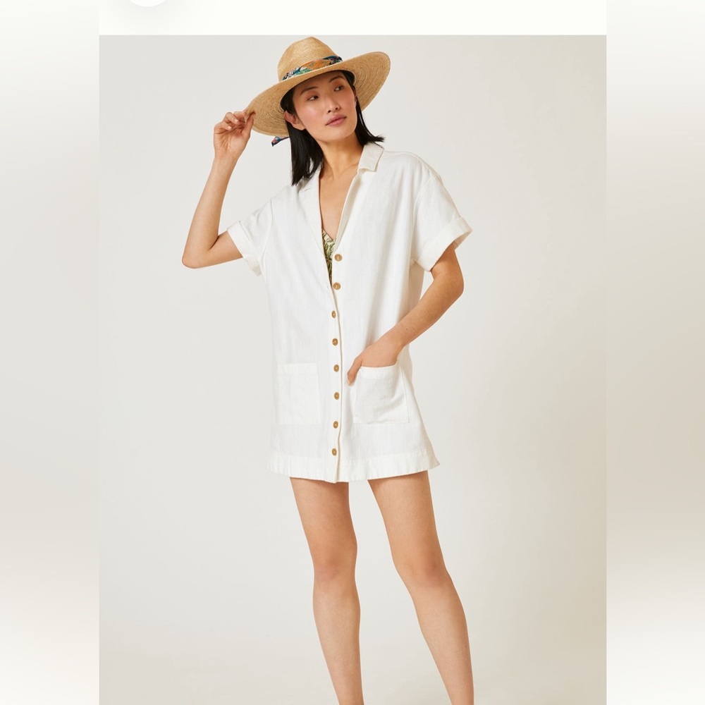 Pilcro Women’s White Button-Front Swim Cover-Up